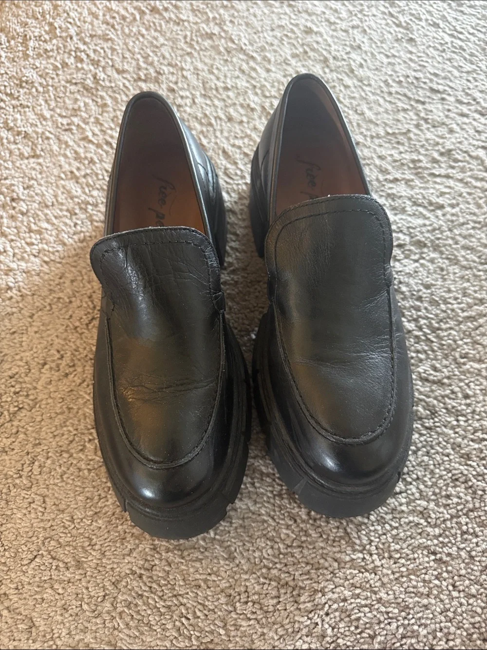 Free People Pax Platform Loafer - Black